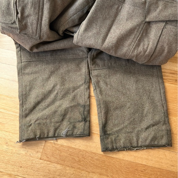 Vintage Mollenkamp & Goecke Mens Cargo Wool Green Military Pants size 33x29 - Picture 3 of 9